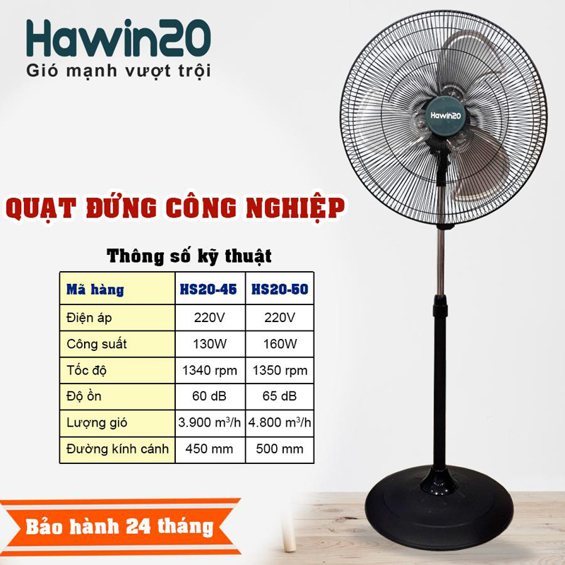 quạt đứng bán công nghiệp HW 20- 45